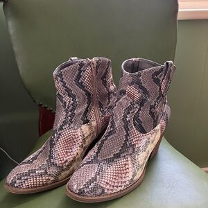Snakeskin Ankle Boots